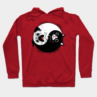 Yin yang cat and dog Hoodie